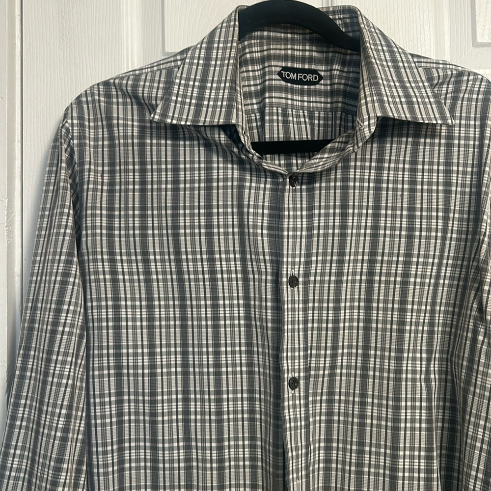 Tom Ford Plaid Button Up